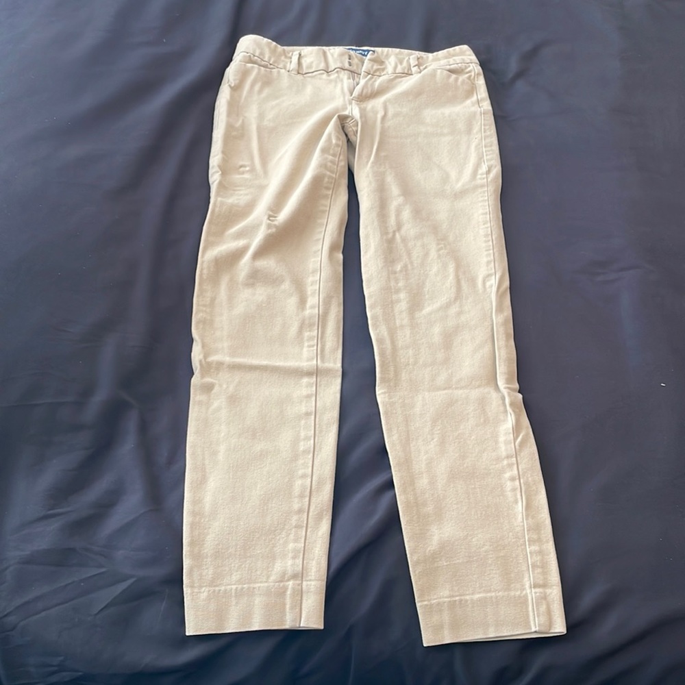 Size 2 Regular Mid Rise Pixie Tan Trousers | old navy